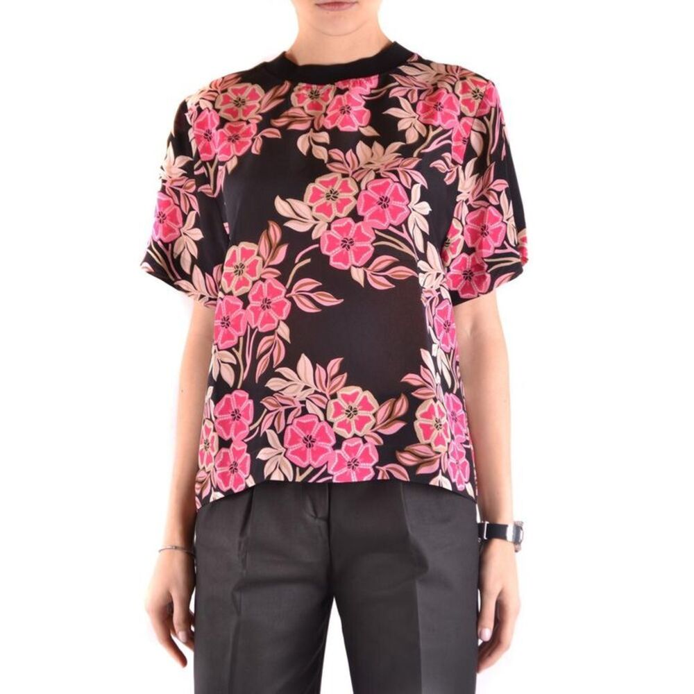 Msgm Floral Print Short Sleeve Top Women multicolor Shirts